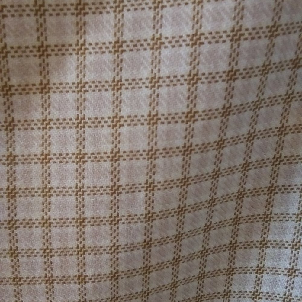 🔴Sold🔴Vintage Retro Goldish Tan and Cream Plaid Blazer - Picture 4 of 8